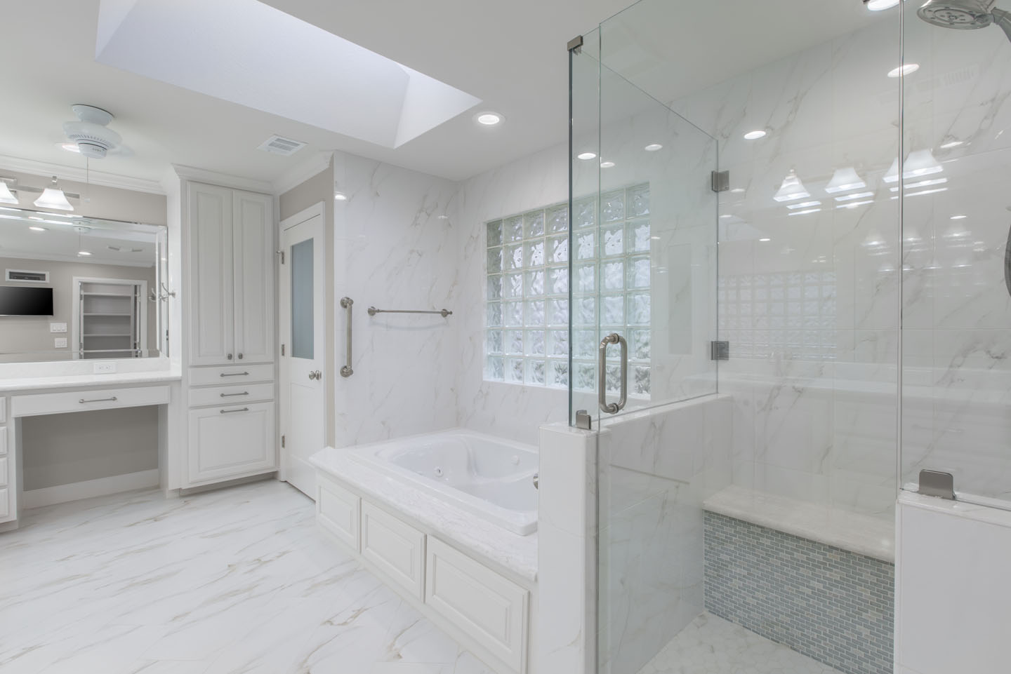 Walk in closet & master bath vanity finished in