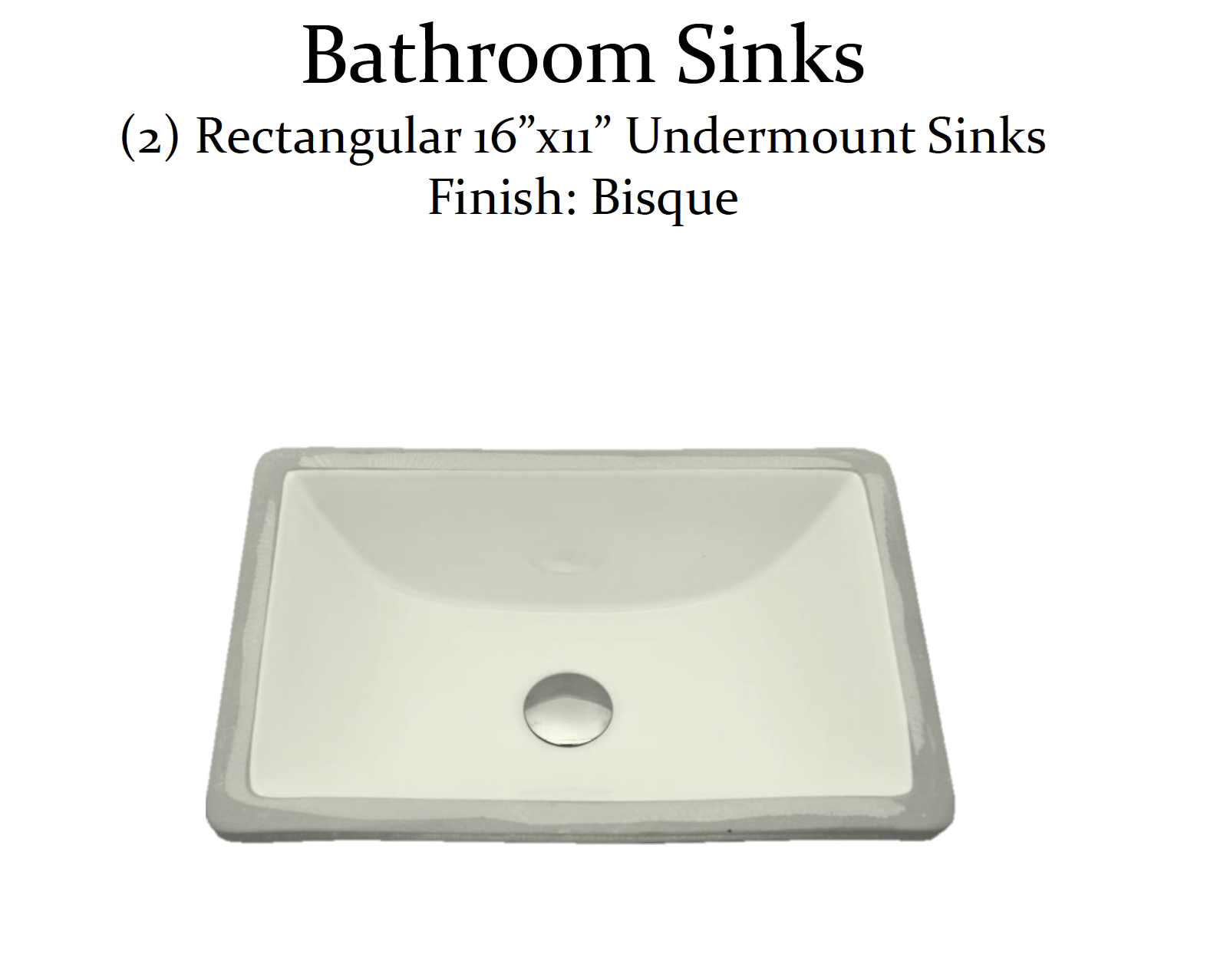Master Bathroom Remodel - Selection Items