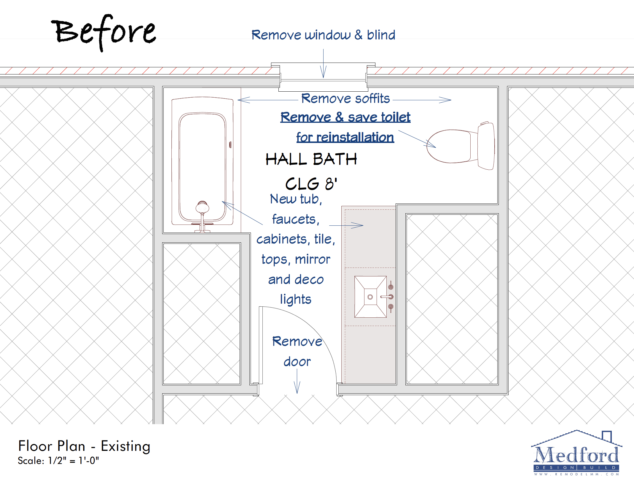 guest bathroom floor plan before