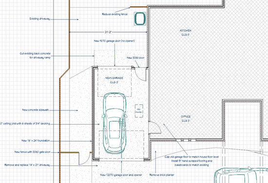 Garage Addition Design Process Medford Remodeling   GarageAddition Floorplan 