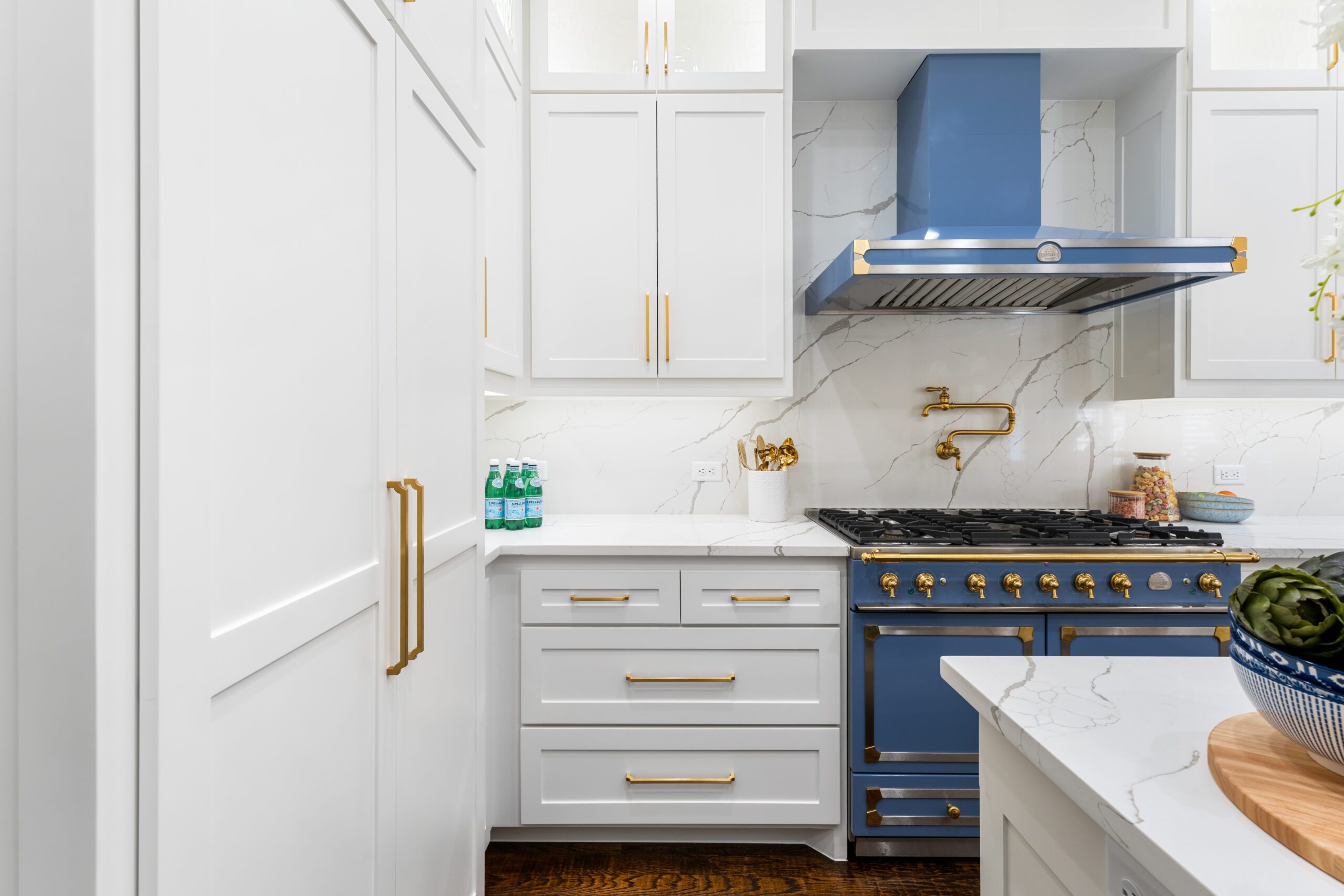 Vibrant Golden Brass hardware and fixtures and pot filler