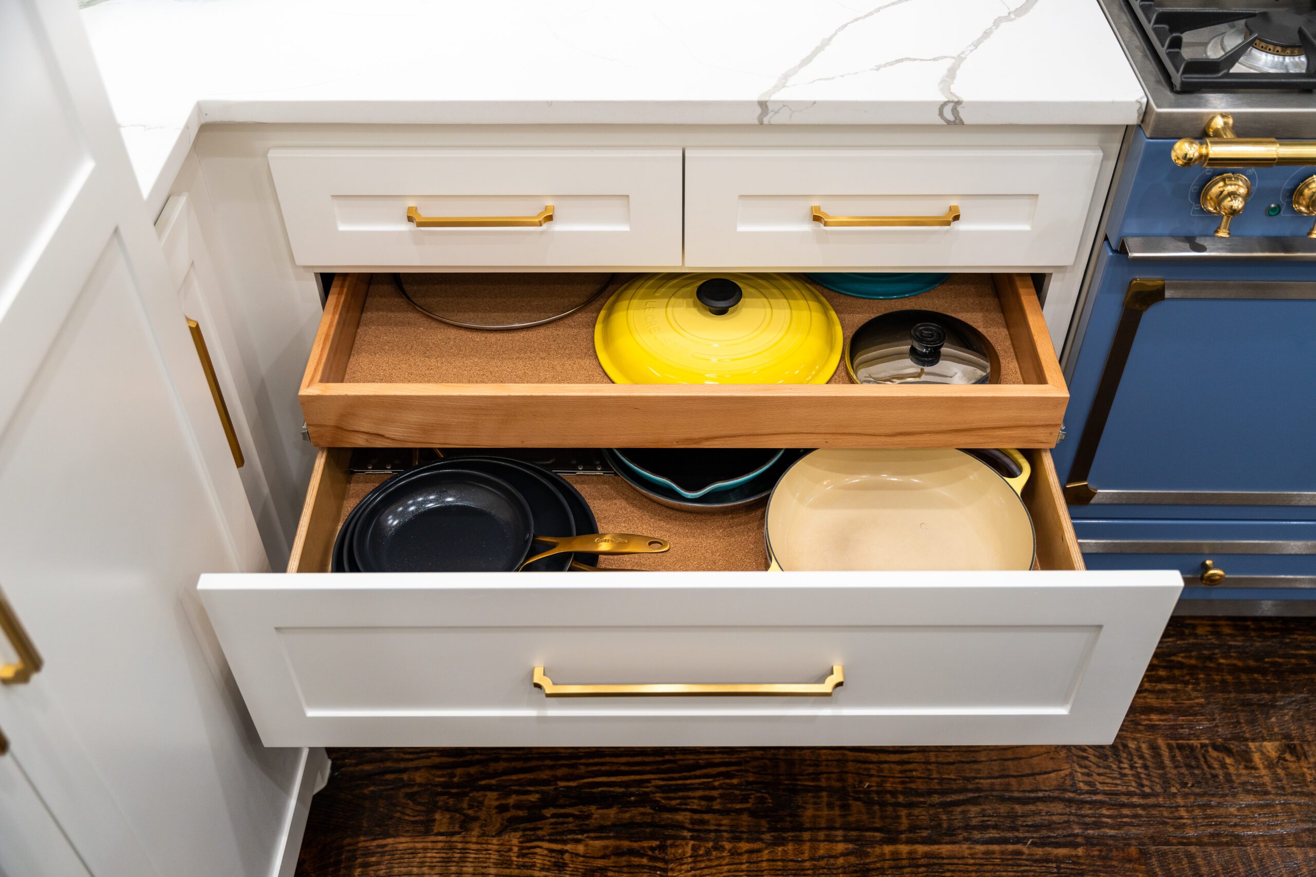 Pan & Lid Organizer: Double Drawer System