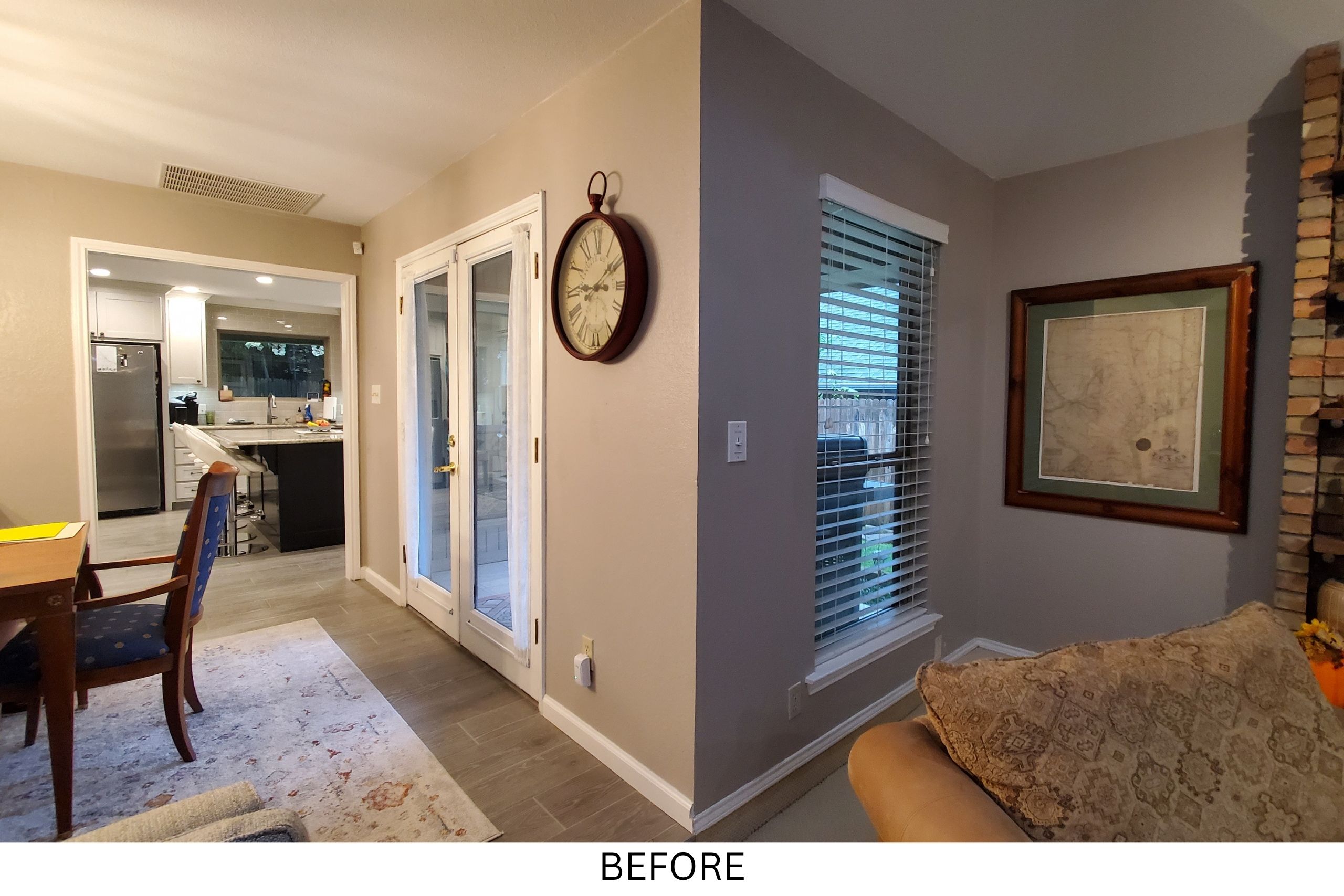 BEFORE: Arlington, TX Porch Conversion to Home Office by Medford Design-Build