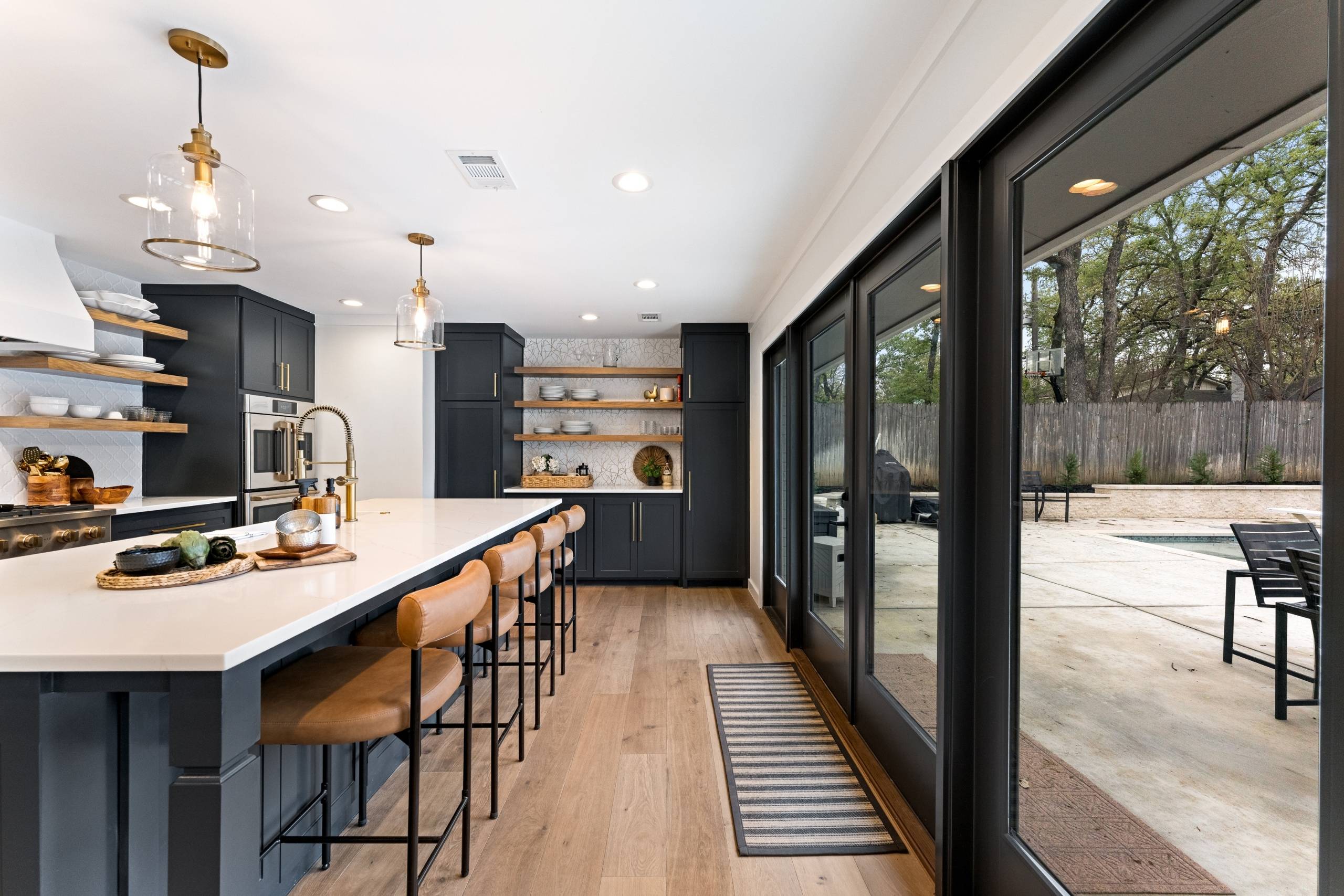 Large windows in kitchen remodel in Arlington, TX