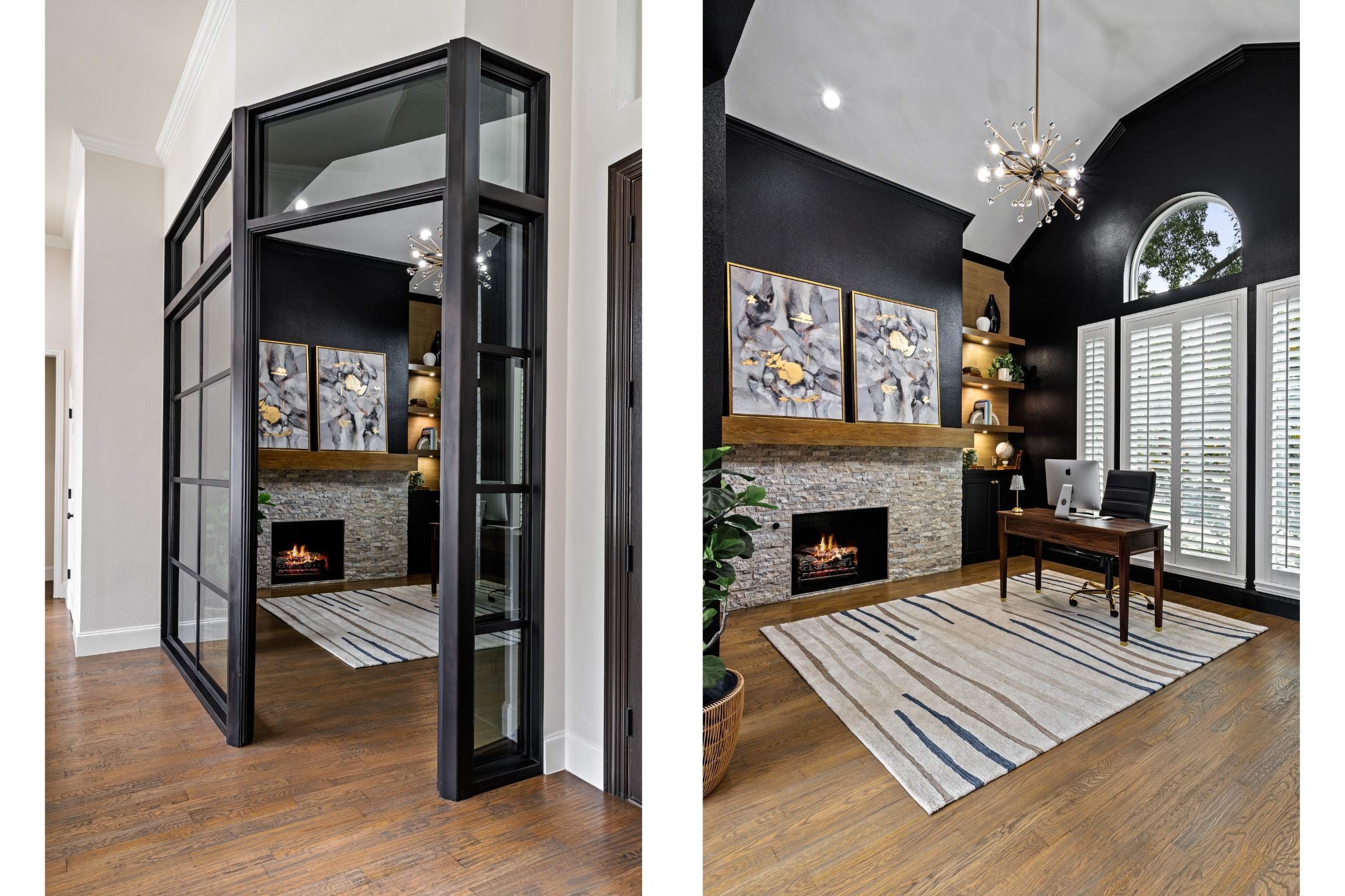 Colleyville, TX home office conversion and powder bath addition