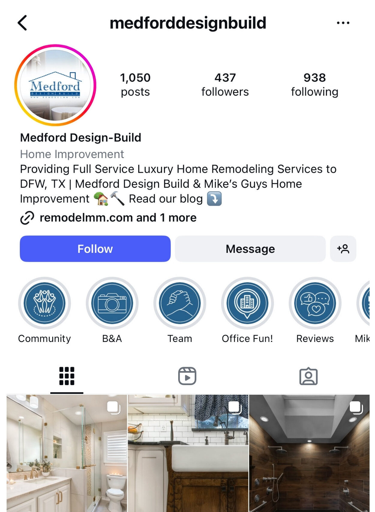 Medford Design-Build Instagram