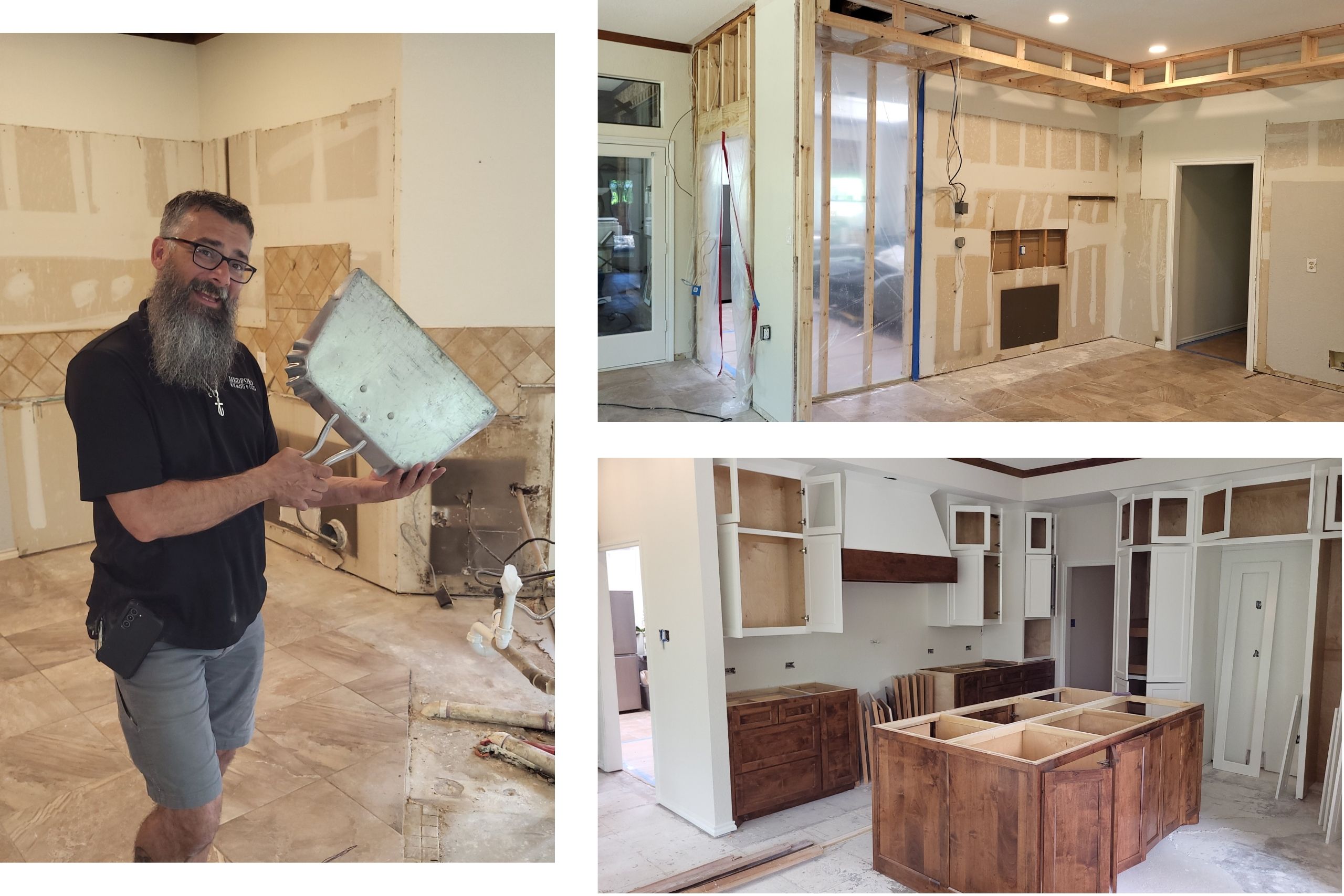 Medford Design-Build kitchen remodel during construction in Colleyville, TX